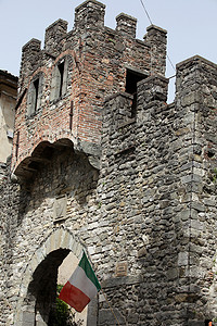 巴尔加中世纪山顶小镇在托斯卡纳。意大利