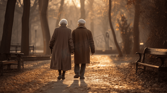 下午女子竹林无摄影图配图老年夫妇在公园里散步少女背影女孩防疫医