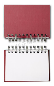 红色空白笔记本