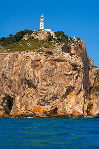 Cabo de la Nao Cape 灯塔在地中海阿利坎特
