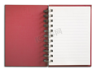 红色笔记本立式单白页