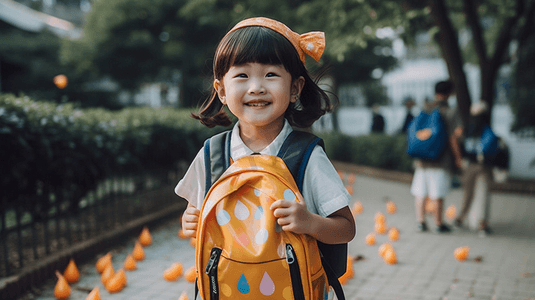 玩烟花的女孩子摄影照片_孩子拿着礼物学校的果