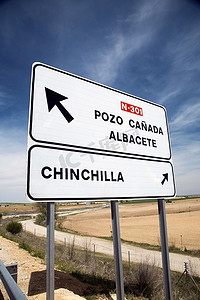 西班牙牌竖立标志