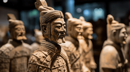 中国风边框立体摄影照片_中国古代博物馆