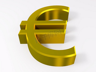 金色的欧元符号