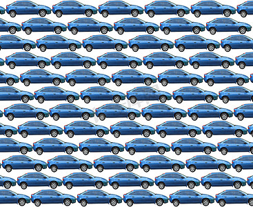 蓝色汽车的质感
