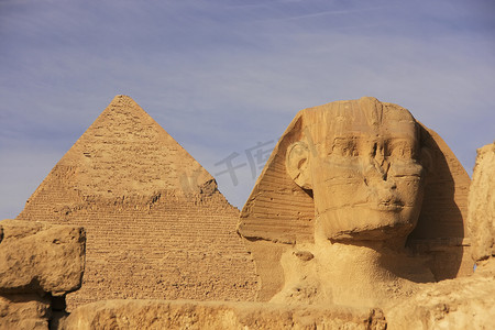 开普勒金字塔与狮身人面像埃及开罗
