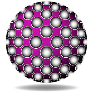紫色抽象球体