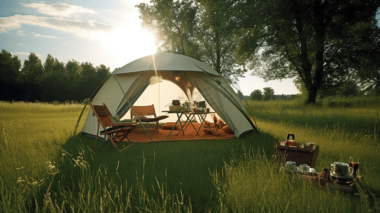 帐篷草坪野餐