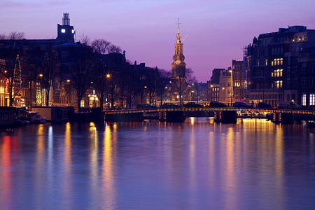 阿姆斯特丹的粉色落日