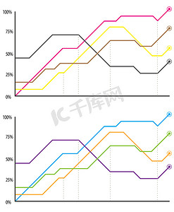 流程信息图表摄影照片_现代信息图表的插图说明