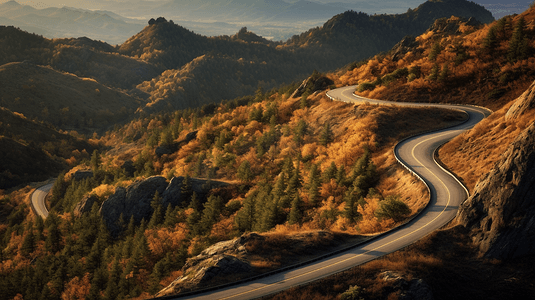 曲折的山路