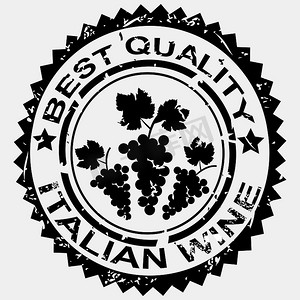 意大利葡萄酒的垃圾邮票质量标签