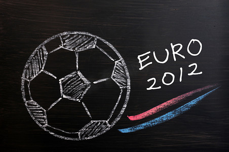 欧洲杯2012的粉笔画
