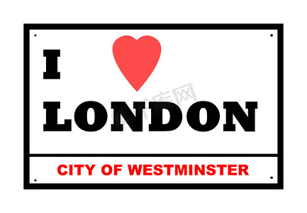 爱英语摄影照片_我爱伦敦标志