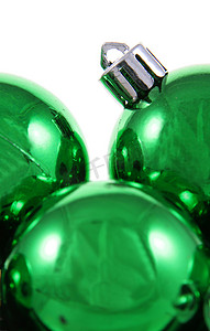 绿色光泽圣诞球