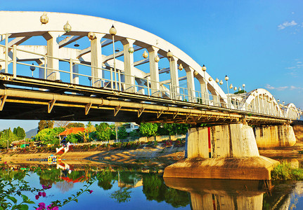 古船素材摄影照片_泰国的古桥