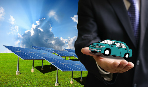 运输的绿色能源，太阳能汽车概念