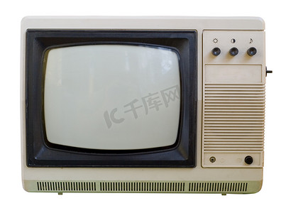孤立的旧电视