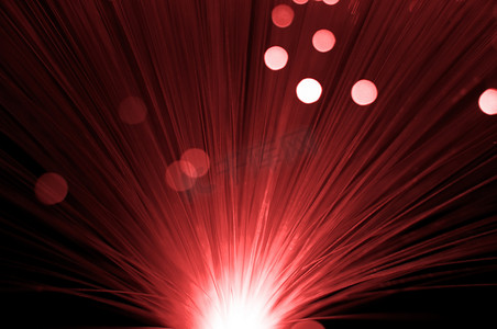 红色抽象光纤。