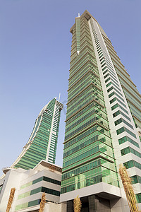 杂志建筑摄影照片_金融港塔，麦纳麦，巴林