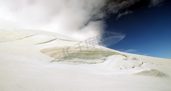 阿尔卑斯山的冰川
