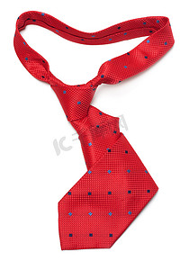 正式红色背景摄影照片_红色真丝领带