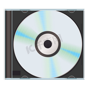 空白的元素摄影照片_音乐 CD 盒黑色