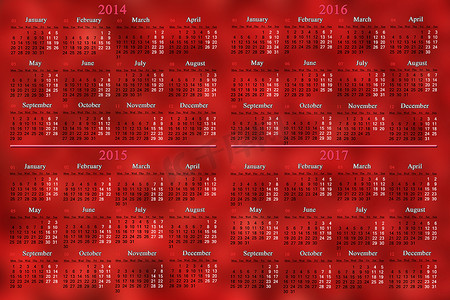 6.1摄影照片_2014 年至 2017 年的日历