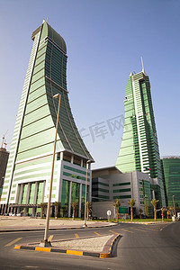 杂志建筑摄影照片_金融港塔，麦纳麦，巴林