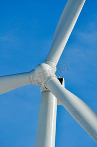 科技风摄影照片_在蓝天的印第安纳风轮机