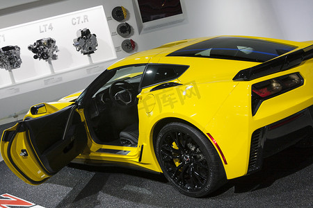 底特律-1 月 26 日：新的 2015 Corvette Stingray Z06 superca