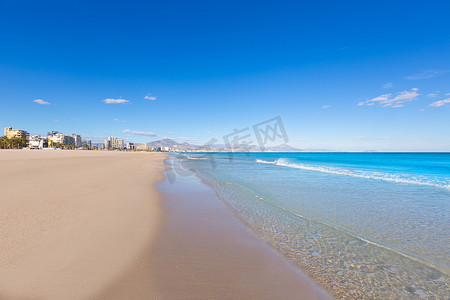 阿利坎特圣胡安海滩美丽的地中海西班牙