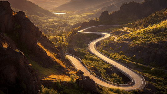 曲折的山路