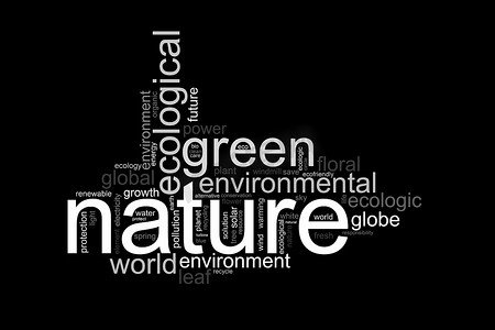 多种术语的插图如自然或环境