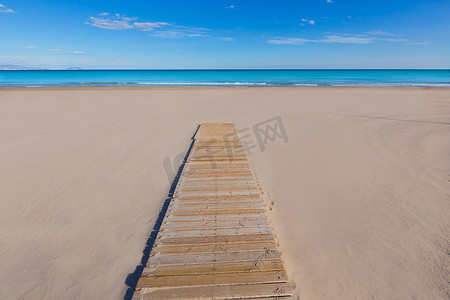 阿利坎特圣胡安海滩美丽的地中海西班牙