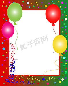 节日气球装饰背景摄影照片_彩色气球派对背景