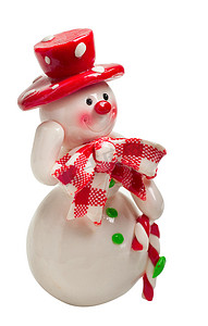 玩具圣诞雪人（白色背景）