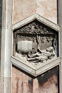 佛罗伦萨 - 乔托钟楼上的六角浮雕