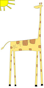可爱长颈鹿图标摄影照片_长颈鹿