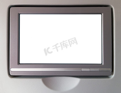 飞机上的白色 LCD 屏幕