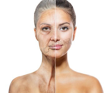 老化和护肤概念。