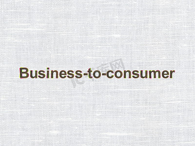 经营理念：企业对消费者的织物纹理背景