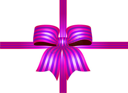 带紫色条纹的粉色丝带