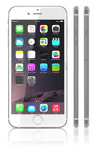 全新银色 iPhone 6 Plus 正面