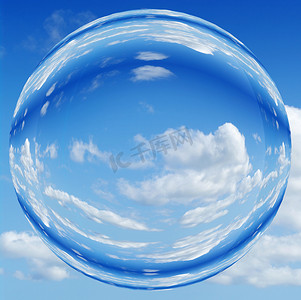 蓝天球球泡泡