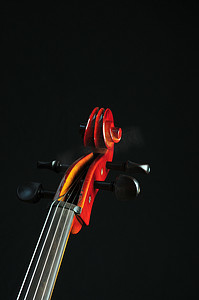 大提琴琴颈和调音旋钮