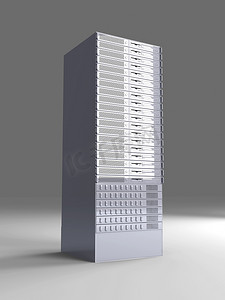 电脑网络主机摄影照片_19寸服务器塔