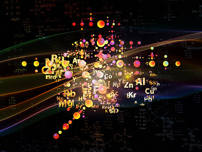 抽象粒子摄影照片_化学可视化技术