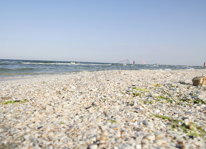 夏天在海滩上。